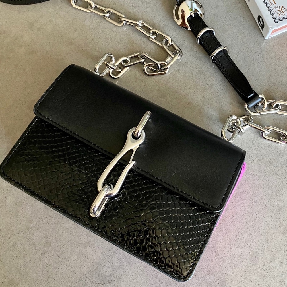 Alexander Wang Hook Flap chain crossbody bag Black